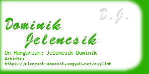 dominik jelencsik business card